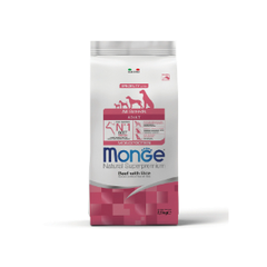 Сухой корм Monge Dog Speciality Line Monoprotein All Breeds Beef and Rice для взрослых собак всех пород, из говядины с рисом 2,5 кг