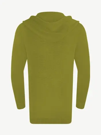 Кардиган с капюшоном из шелка