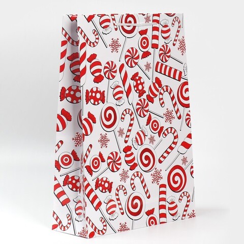 Пакет подарочный XS вертикальный, «Зимняя история», 12*15*5 см (Д*В*Ш), 1 шт.