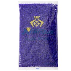 
          Бисер Alingar размер №8 вес 450 гр., синий глянец, непрозрачный, пакет