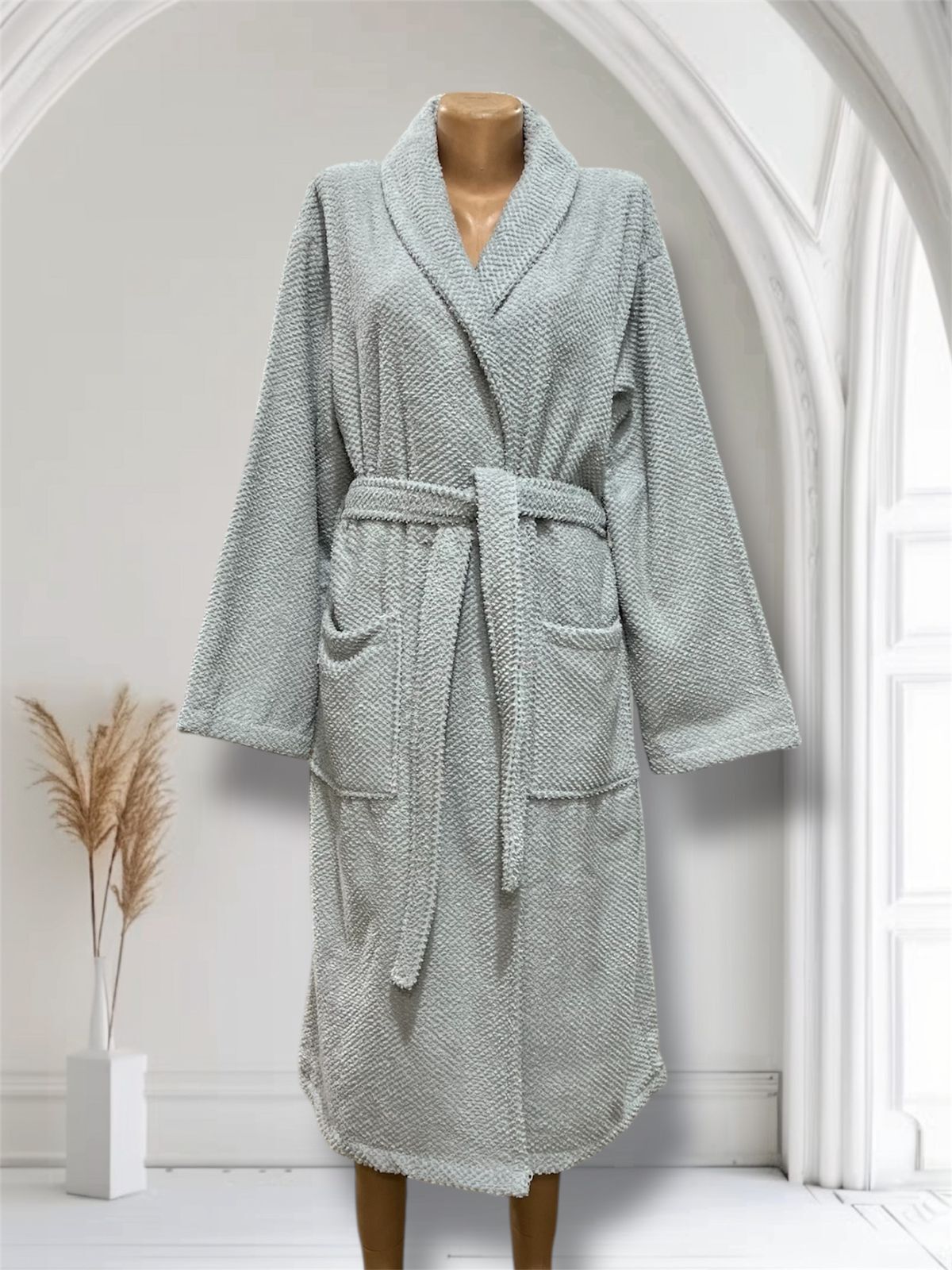 Халат LORI махровый Серый