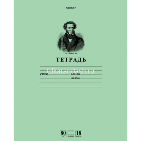 Тетрадь А5 18л линия 