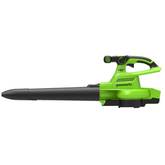 Воздуходувка-пылесос Greenworks GD40BVIIK5 40V (370 км/ч) аккумуляторная, c АКБ 5 А/ч и ЗУ