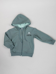 048_ОС25 Толстовка (пуловер) на молнии для мальчика, хаки