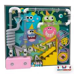 Интерактивная стена для игровой комнаты «Мир Монстриков», 2,2×1,9×0,5 м