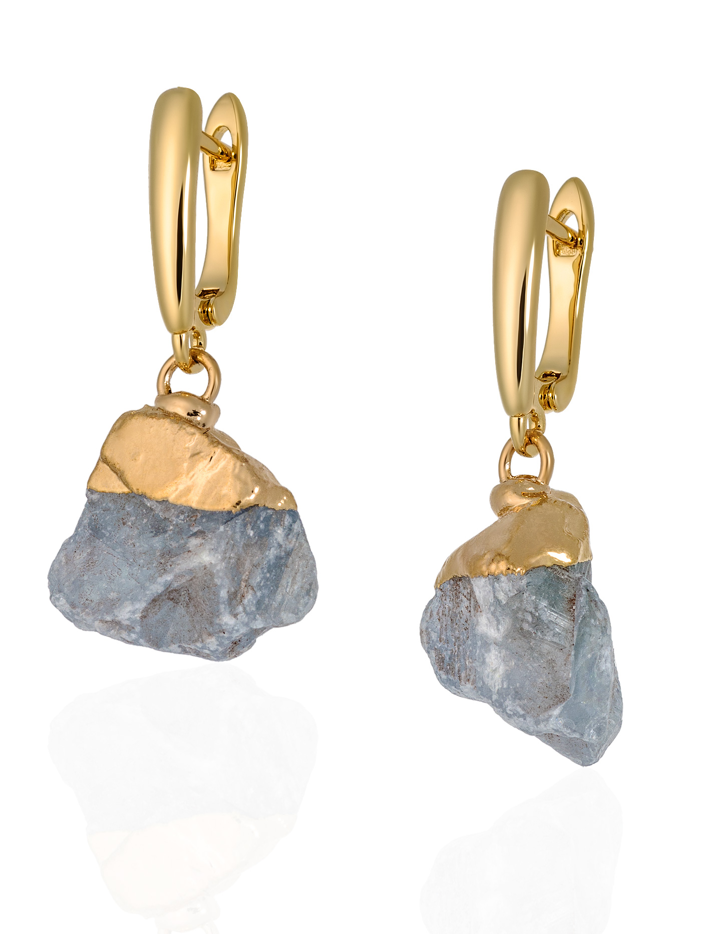 Серьги с аквамарином