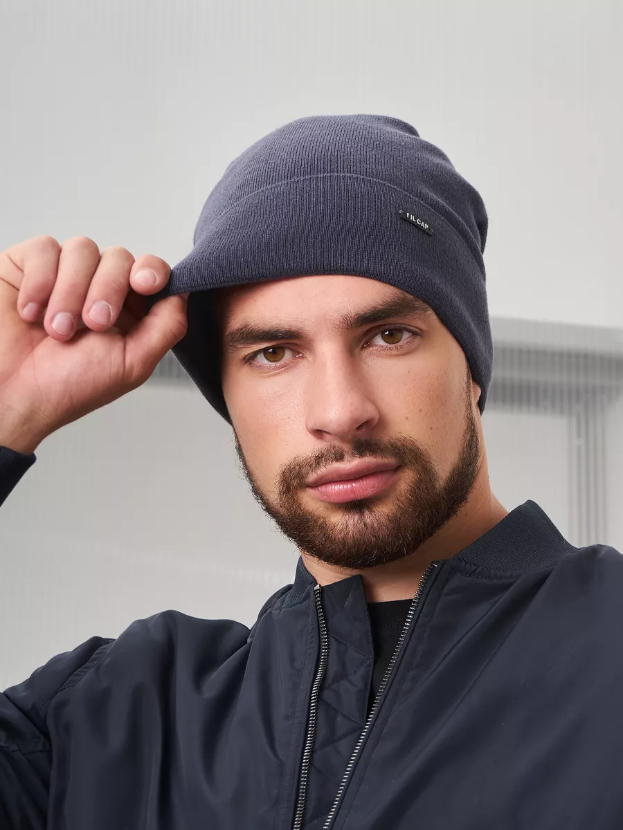 Шапка бини зимняя весенняя с флисом