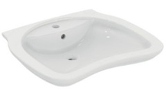 Ideal Standard Maia T531301 Раковина специальная 65X52 см, 1 отверстие под смеситель, с отверстием перелива, фронтальная сторона эргономично вогнута для облегчения использования человеком в инвалидной коляске фото