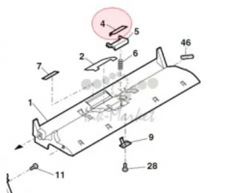 Наклейка ARRP7 оригинал для Sharp ARM236 / ARM276 PSHEZ0423QSZZ