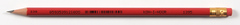 Карандаш чернографитный KOH-I-NOOR 1395 с ластиком, HB, корпус красный