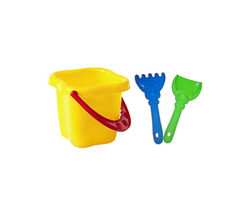 Набор для Песочницы - Ведро 0,8 л + Лопатка 13 см + Грабли 13 см)