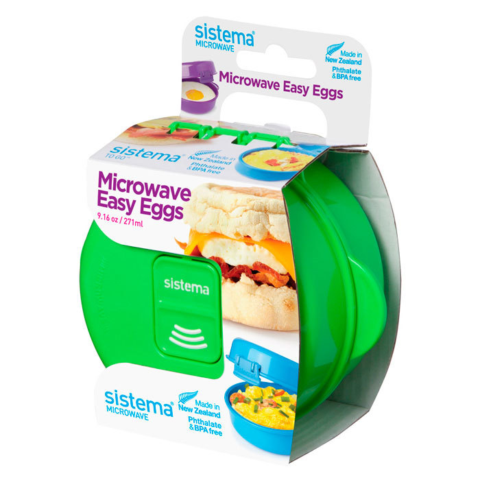 Омлетница-яйцеварка для СВЧ Sistema "Microwave" 271 мл, цвет Зеленый