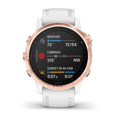 Мультиспортивные часы Garmin Fenix 6S Pro Rose Gold with White Band