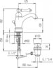 Cezares MARGOT-LSM1-A-01-Bi MARGOT-LSM1-A-01-Bi Смеситель для раковины однорычажный с донным клапаном, исполнение хром, ручка белая