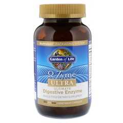 Garden of Life, Ω-Zyme, Ultra, Комплекс пищеварительных ферментов, 180 вегетарианских капсул UltraZorbe