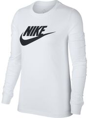 Женская теннисная футболка - Nike Swoosh Essential LS Icon Ftr - white/black