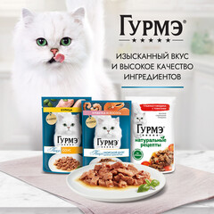 Gourmet Перл консервы для взрослых кошек лосось 75 г