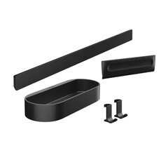 Hansgrohe WallStoris 27967670 Набор аксессуаров (чёрный матовый) фото
