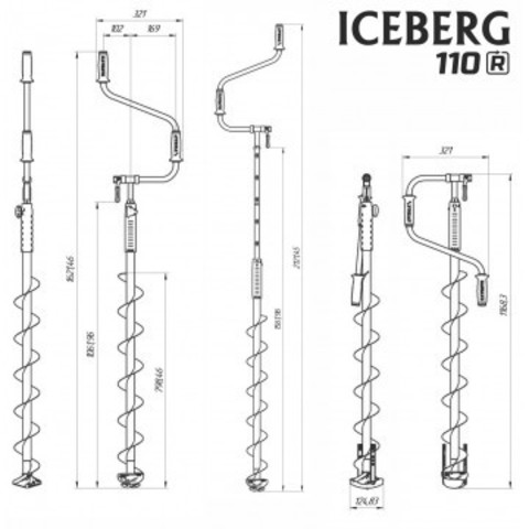 Ледобур ICEBERG-SIBERIA 110(R)-1600 v3.0 (правое вращение)