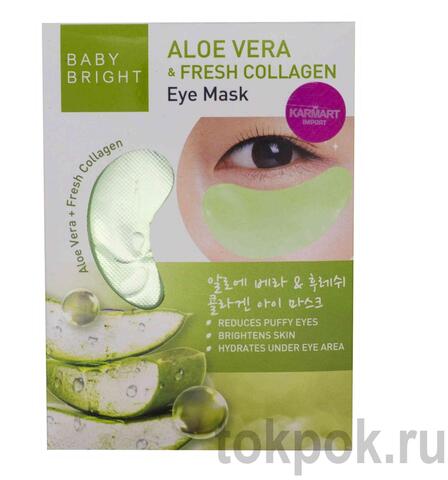 Гидрогелевые патчи для глаз Baby Bright  Aloe Vera & Fresh Collagen Eye Mask, 1 пара