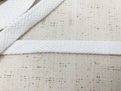 Шнур плоский х/б, ш. 10 мм, турецкое плетение, отбеленный