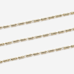 Цепь "Бамбук", звено 3,5*7,5мм, позолота