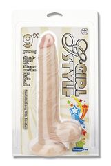 Телесный фаллоимитатор G-GIRL STYLE 9INCH DONG WITH SUCTION CAP - 22,8 см. - 