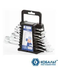 Набор ключей комбинированных КОБАЛЬТ 8,10-14,17,19 мм (8 шт.) держатель (020103-08)