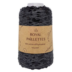 Royal Paillettes (96 - тено-серый меланж черный)