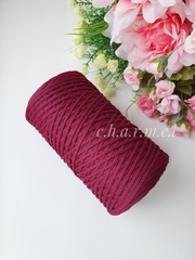 Plum polyester cord 2 mm