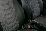 Авточехлы "ТРАНСФОРМЕР". Индивидуальный пошив для Volkswagen Bora. Экокожа. Алькантара.