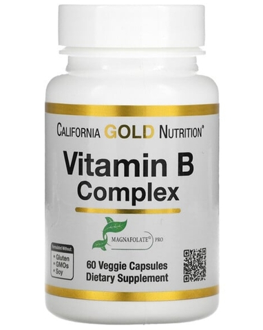 California gold Nutrition, комплекс витаминов группы B, 60 растительных капсул