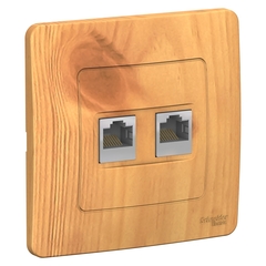 РОЗЕТКА С/У 2-я компьют. RJ45, ясень BLNIS045455