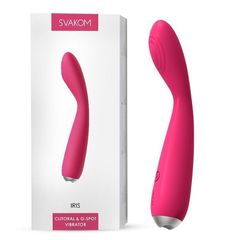 Ярко-розовый G-стимулятор IRIS Clitoral & G-spot Vibrator - 18 см. - 