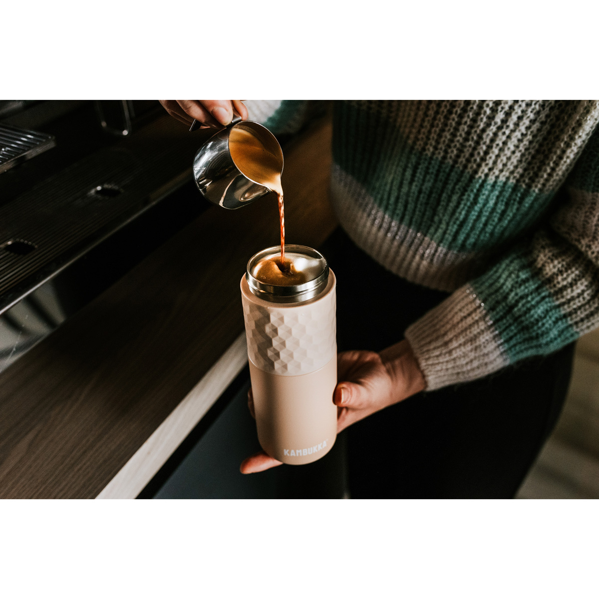 Термокружка Kambukka Etna Grip (500 мл), Бежевый, арт. 11-01046 - фото 2