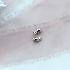 Бусина спейсер 4*9,28 мм, родий, П594