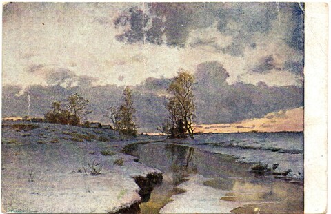 Открытка Начало весны Ендогуров 1920-30 гг. VF