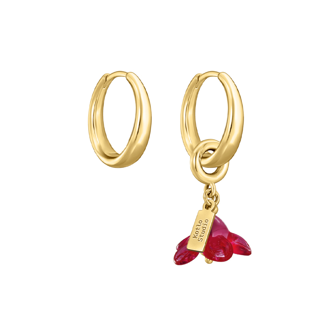 

Серьги Lost Flower Gold-Red Earrings