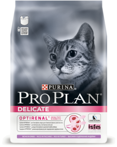 Сухой корм Purina Pro Plan Delicate для кошек с чувствительным пищеварением, индейка