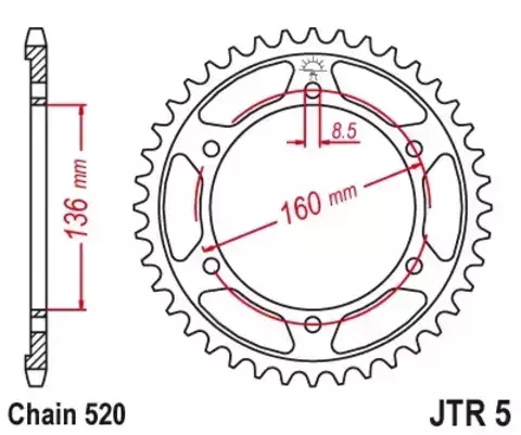 Звезда ведомая JTR5 43