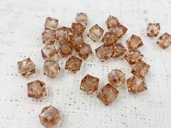 Бусины пришивные граненые акриловые, d 12 мм, тёмно-бежевый