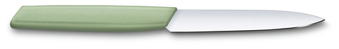 Нож кухонный Victorinox Swiss Modern (6.9006.1042) стальной универсальный лезв.100мм прямая заточка зеленый