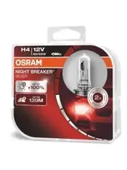 Автолампа 12V H4 55W Osram Night Breaker Silver +100%