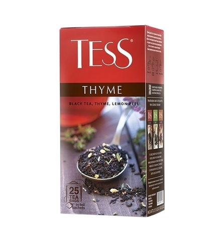 Чай черный в пакетиках Tess Thyme 25 пак/уп, 1,5 г