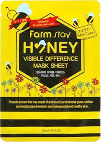 Farmstay Маска тканевая Farmstay Visible Difference Mask Sheet Honey