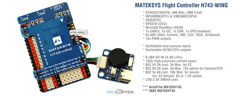 Полётный контроллер Matek H743-WING