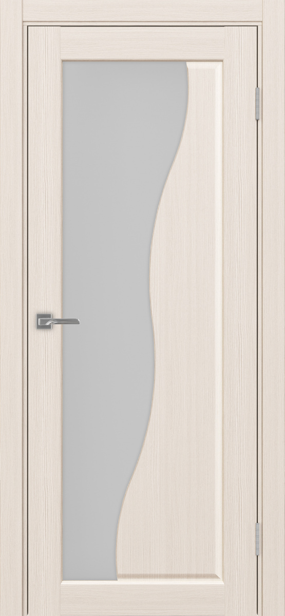 Дверь межкомнатная Оптима Порте Сицилия 720.21, цвет перламутровый ясень, экошпон, стекло мателюкс