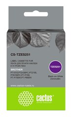 Картридж ленточный Cactus CS-TZES251 черный для Brother 1010, 1280, 1280VP, 2700VP