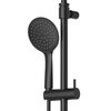 Cezares LEAF-CDA-30-L-NOP Душевая стойка телескопическая, с верхним и ручным душем, верхний душ диаметр 300 мм металл, исполнение Чёрный матовый