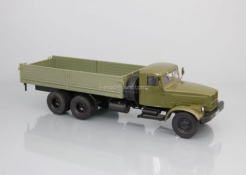 KRAZ-257B1 flatbed truck khaki 1:43 DeAgostini Auto Legends USSR Trucks #30